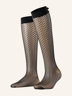 Falke Cienkie Podkolanówki Miss Ribbon schwarz 3009 BLACK