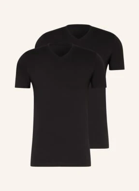 Falke Koszulka Z Dekoltem W Serek Daily Comfort, 2 Szt. schwarz