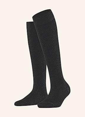 Falke Podkolanówki Fable Estate schwarz