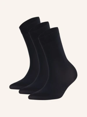Falke Skarpety Cotton Touch, 3 Pary blau