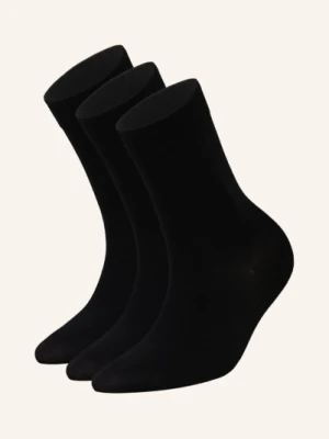 Falke Skarpety Cotton Touch, 3 Pary schwarz