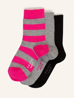 Falke Skarpety Happy, 3 Pary, Z Pudełkiem Prezentowym grau