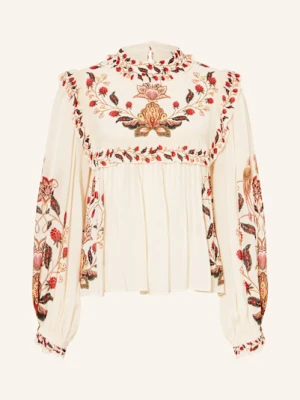 Farm Rio Bluzka Berry Garden Z Falbankami beige