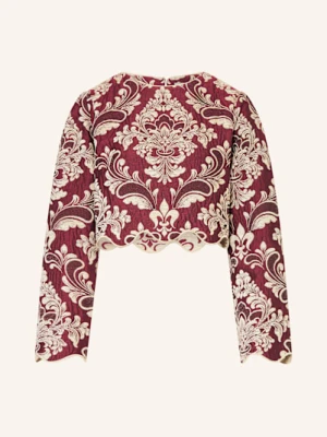 Farm Rio Krótki Top Z Żakardu pink