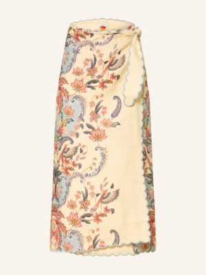 Farm Rio Spódnica Kopertowa Z Lnu gelb