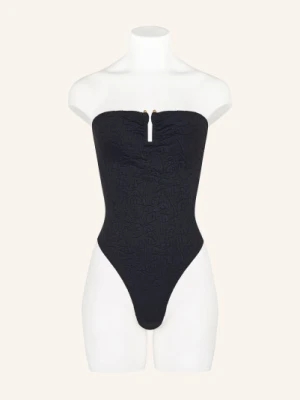 Farm Rio Strój Kąpielowy Bandeau Black Palm Trees schwarz