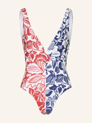 Farm Rio Strój Kąpielowy Cashew And Birds O Kroju Kopertowym rot