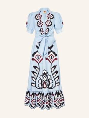 Farm Rio Sukienka Artisanal blau