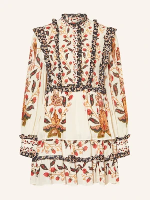 Farm Rio Sukienka Berry Garden Z Falbankami beige