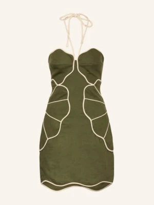 Farm Rio Sukienka Green Wavy Z Lnem gruen