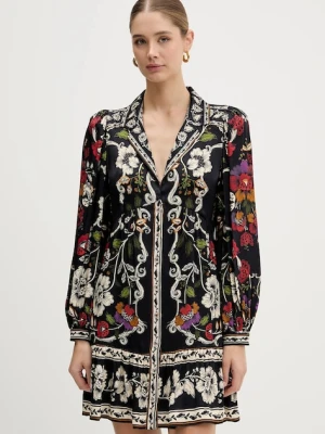 Farm Rio sukienka kolor czarny mini rozkloszowana 344649