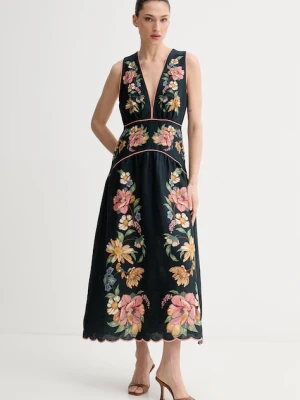 Farm Rio sukienka letnia lniana