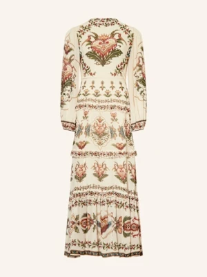 Farm Rio Sukienka Majestic Hearts Z Falbankami beige