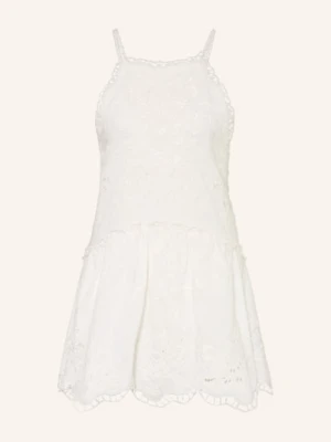 Farm Rio Sukienka Plażowa Z Koronki Ażurowej weiss