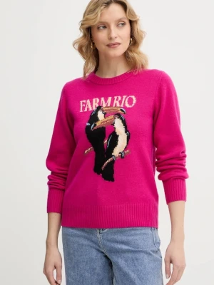 Farm Rio sweter z dodatkiem wełny