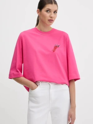 Farm Rio t-shirt bawełniany damski kolor różowy 336501
