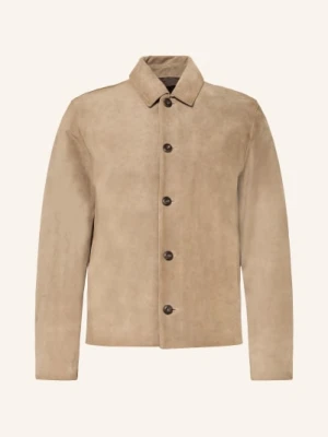 Fay Kurtka Skórzana beige