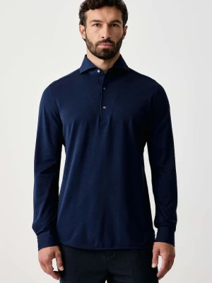 FAY longsleeve męski bawełniany granatowy