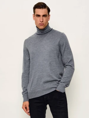 Fay Wełniany golf Dolcevita F.12 | Regular Fit szary