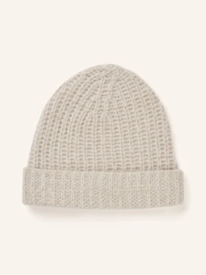 Fedeli Kaszmirowa Czapka Berreto weiss