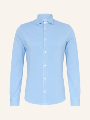 Fedeli Koszula Pikowana Stelve Slim Fit blau