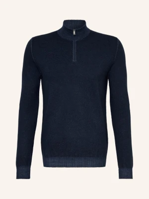 Fedeli Sweter Typu Troyer blau GRANATOWY