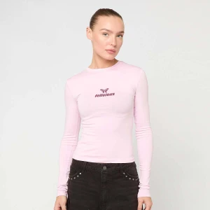 Felicious Basic Tight Logo Longsleeve kobiety Długie rękawy różowy rozmiar Odzież