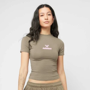 Felicious Basic Tight Logo T-Shirt kobiety T-Shirty i Polo zielony rozmiar Odzież
