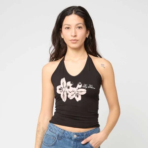 Felicious Flower Neckholder Top kobiety Topy czarny rozmiar Odzież