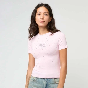 Felicious Glowing Butterfly Tee PINK kobiety T-Shirty i Polo różowy rozmiar Odzież