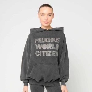 Felicious Vintage Hoodie Rhinestones kobiety Bluzy szary rozmiar Odzież