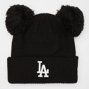 Female Knit Med Double Pom MLB Los Angeles Dodgers blk/whi, marki New EraAccessoires, w kolorze Czarny, rozmiar