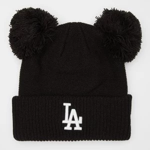 Female Knit Med Double Pom MLB Los Angeles Dodgers, markiNew Era, Czapki beanie, w kolorze czarny, rozmiar: