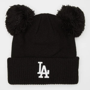 Female Knit Med Double Pom MLB Los Angeles Dodgers, markiNew Era, Czapki beanie, w kolorze czarny, rozmiar: