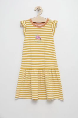 Femi Stories sukienka dziecięca kolor żółty mini prosta