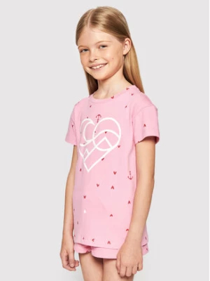 Femi Stories T-Shirt Muun Różowy Regular Fit