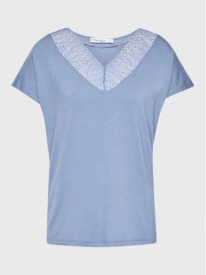 Femilet by Chantelle Koszulka piżamowa FNA550 Niebieski Regular Fit