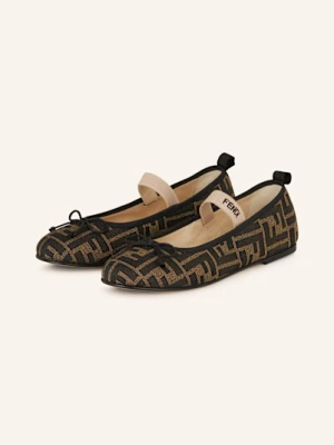 Fendi Baleriny Mary Jane schwarz