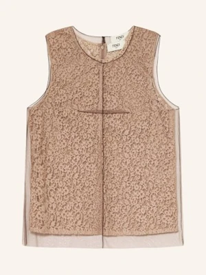 Fendi Bluzka Bez Rękawów Z Mieszanki Materiałów braun