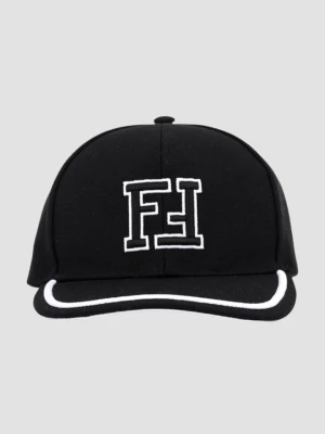 Zdjęcie produktu FENDI Czarna czapka z daszkiem FF
