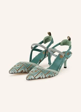 Fendi Czółenka Z Odkrytą Piętą blau