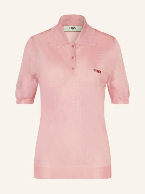 Fendi Dzianinowa Koszulka Polo pink