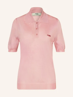 Fendi Dzianinowa Koszulka Polo pink