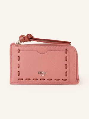 Fendi Etui Na Karty Selleria Micro Z Kieszenią Na Monety rosa