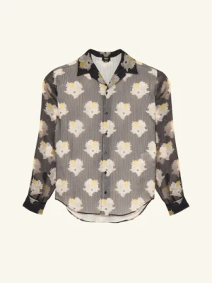 Fendi Jedwabna Koszula O Kroju Comfort Fit schwarz