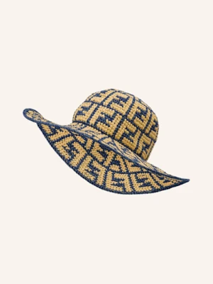 Fendi Kapelusz Słomkowy blau
