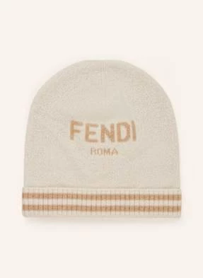 Fendi Kaszmirowa Czapka beige