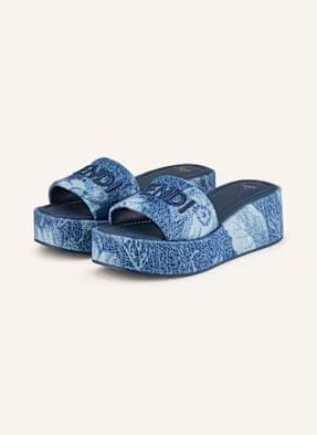 Fendi Klapki Na Platformie blau