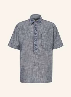 Fendi Koszula Z Krótkim Rękawem Relaxed Fit Z Cekinami blau