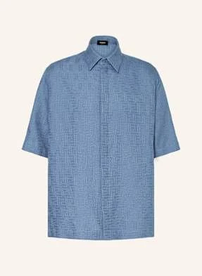 Fendi Koszula Żakardowa Relaxed Fit Z Lnu blau